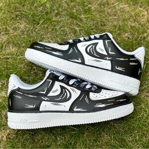 Cartoon Black and White custom sneakers